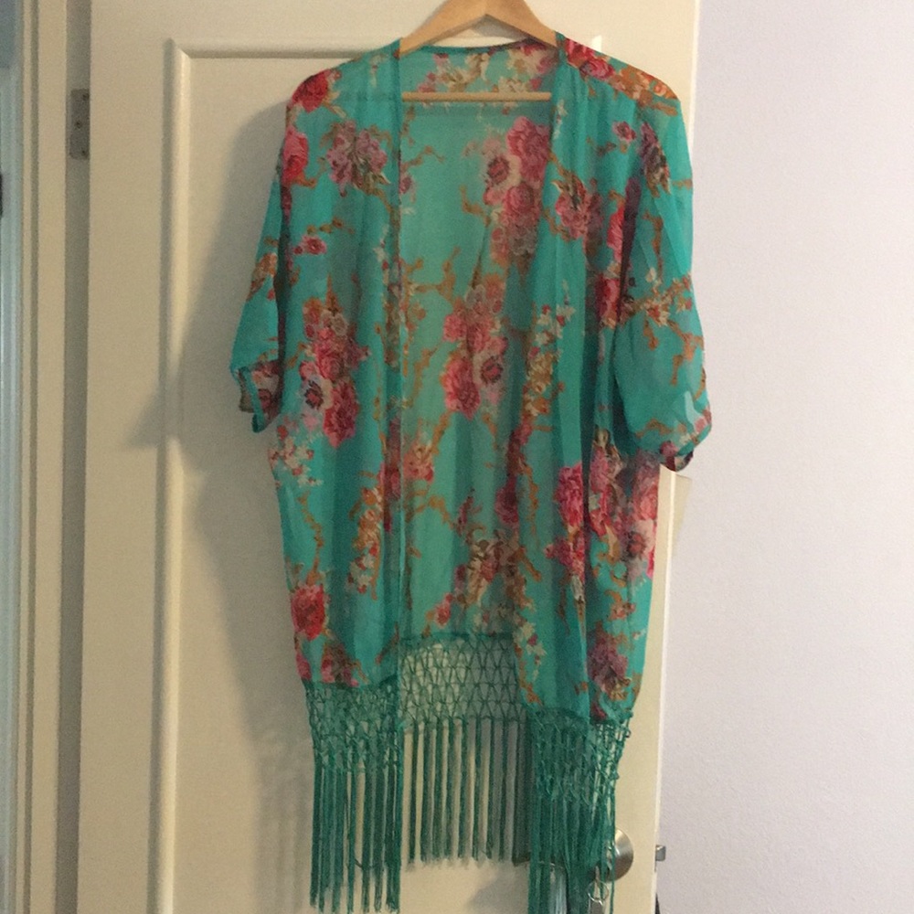 Chiffon Kimono with tassels
